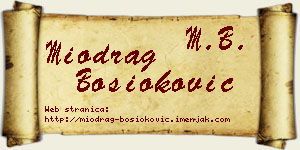 Miodrag Bosioković vizit kartica